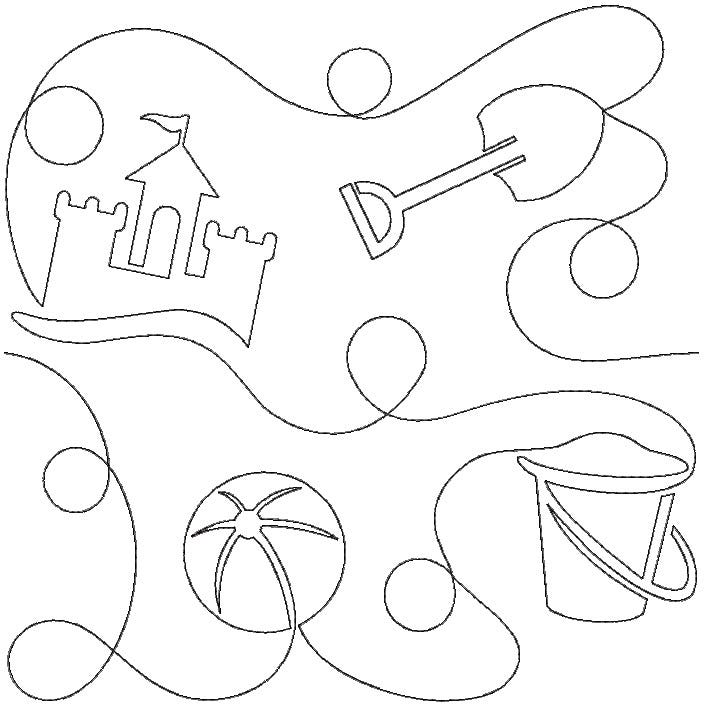 Beach Summer 2 End-to-End Quilting | Machine Embroidery Designs by JuJu