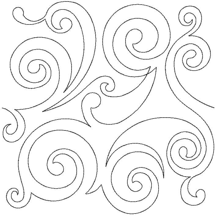 Swirls 1 End-to-End Quilting | Machine Embroidery Designs by JuJu