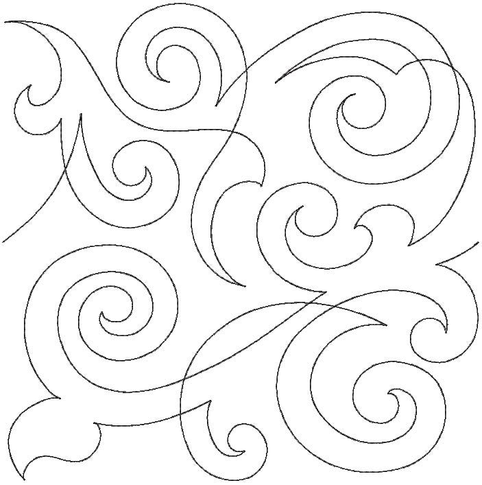 Swirls 2 End-to-End Quilting | Machine Embroidery Designs by JuJu