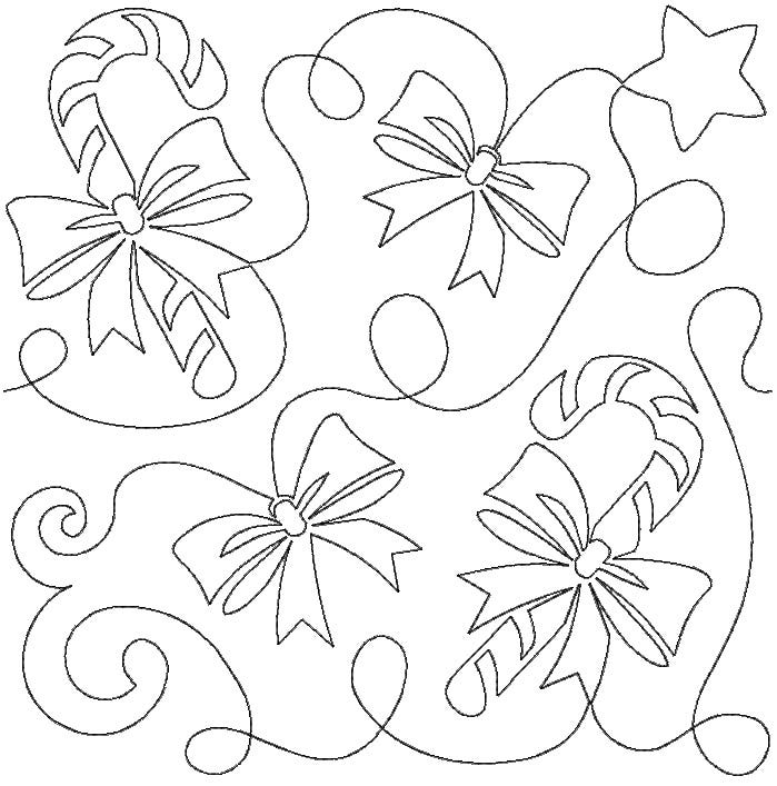 Candycane Christmas End-to-End Quilting | Machine Embroidery Designs by JuJu