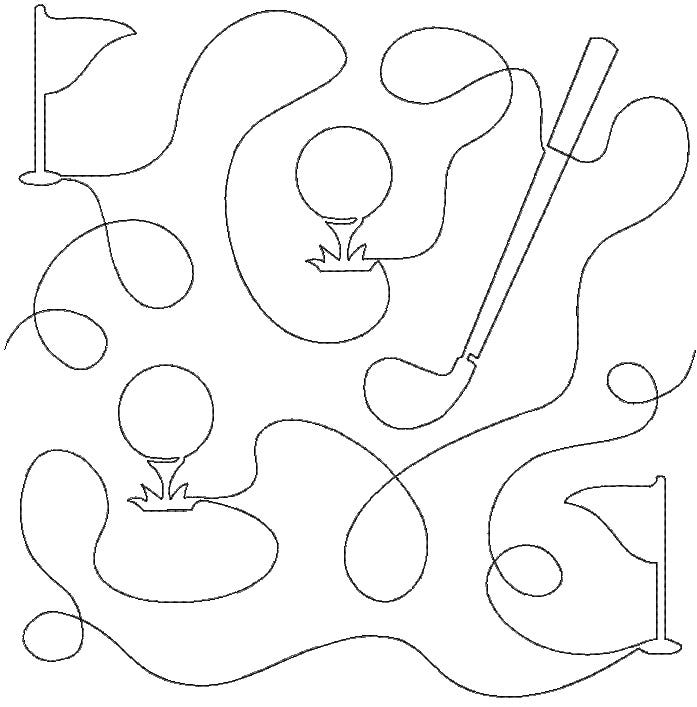 Golf End-to-End Quilting | Machine Embroidery Designs by JuJu