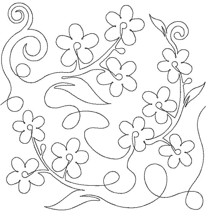 Forget Me Nots End-to-End Quilting | Machine Embroidery Designs by JuJu