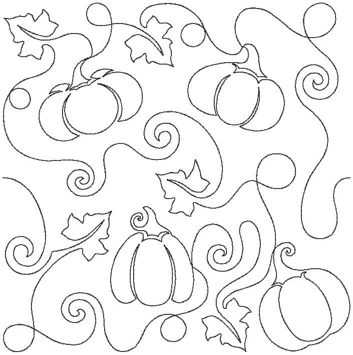 Pumpkins End-to-End Quilting | Machine Embroidery Designs by JuJu

