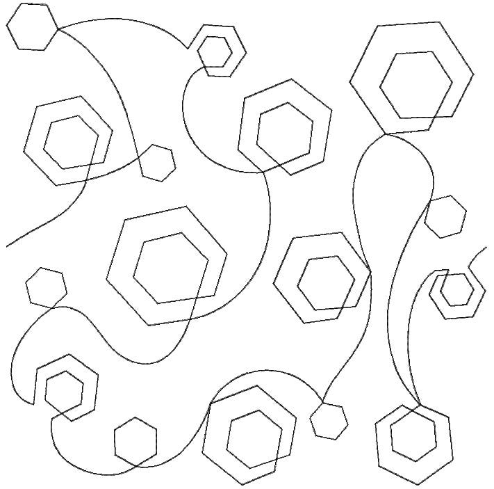 Hexagon Stipple End-to-End Quilting | Machine Embroidery Designs by JuJu