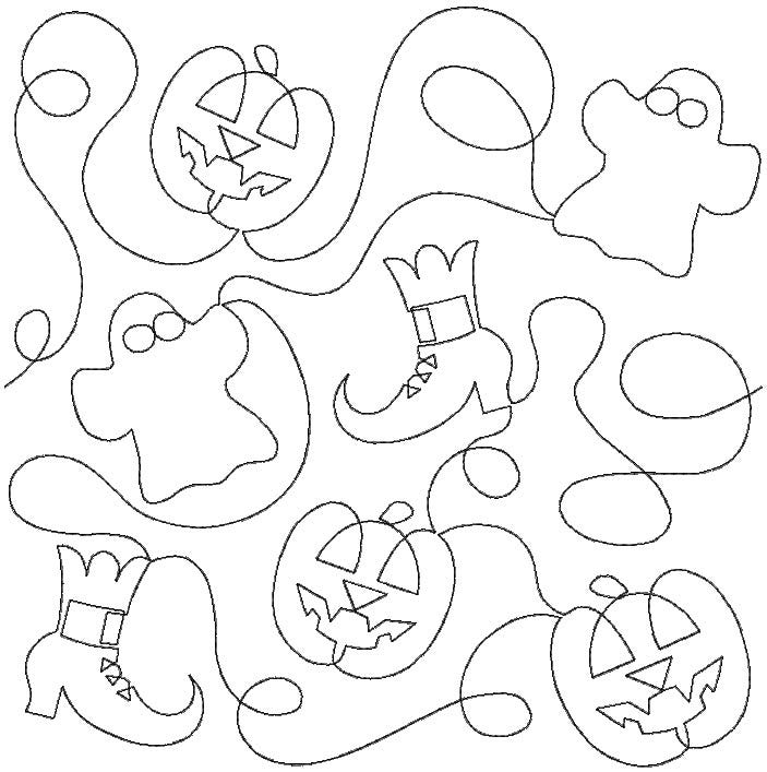 Halloween 1 End-to-End Quilting | Machine Embroidery Designs by JuJu
