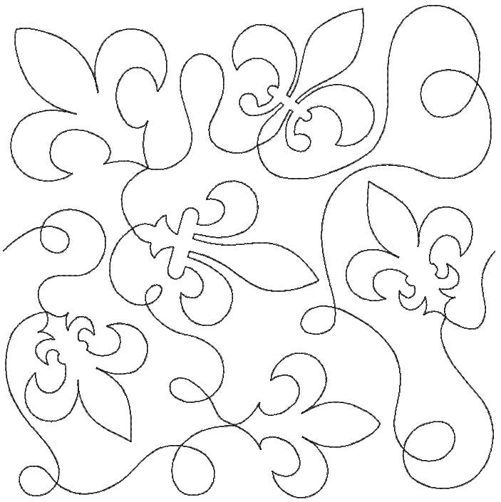 Fleur de Lis End-to-End Quilting | Machine Embroidery Designs by JuJu