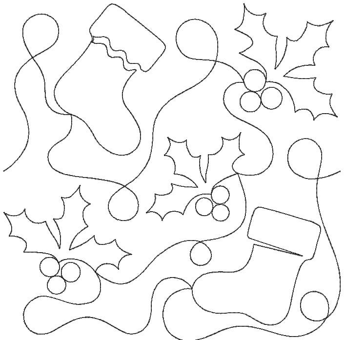 Christmas Stockings End-to-End Quilting | Machine Embroidery Designs by JuJu