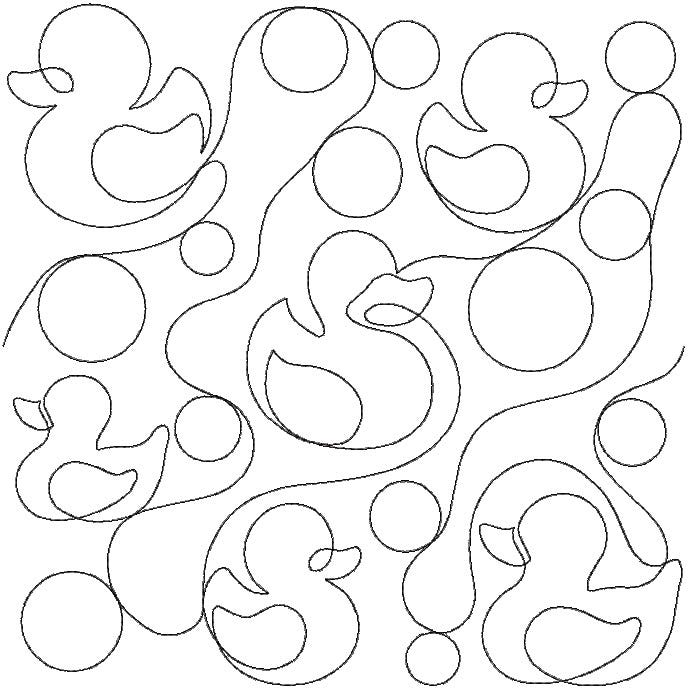 Duckies End-to-End Quilting | Machine Embroidery Designs by JuJu