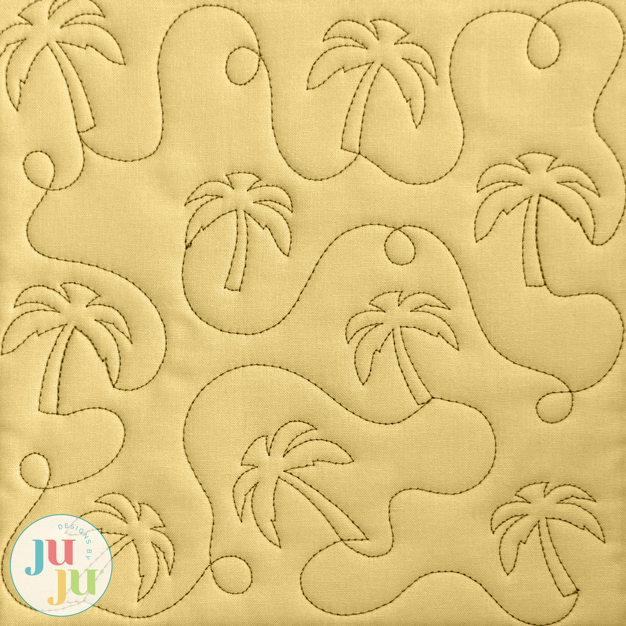 Palm Trees Quilting Backdrops Design | Machine Embroidery Designs by JuJu