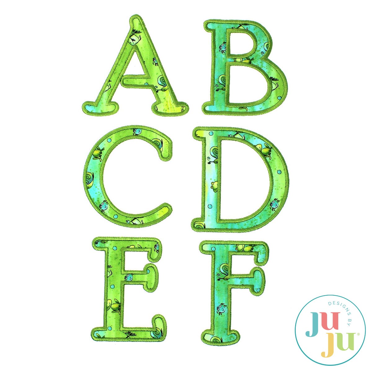 Hobby Horse Satin Stitch Applique Embroidery Font by Oma's Place | Machine Embroidery Designs by JuJu