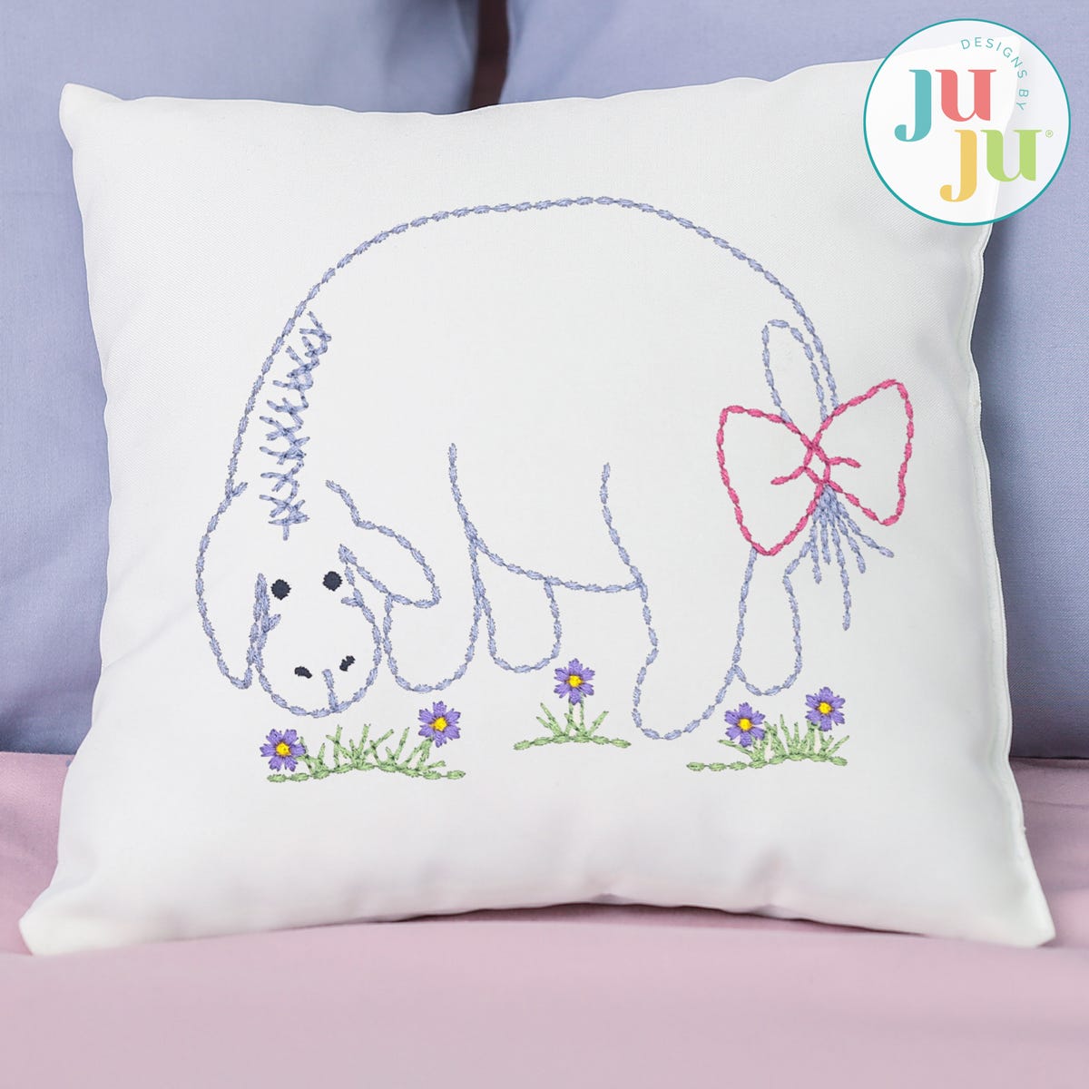 Winnie-the-Pooh Eeyore Bow Embroidery Design | Machine Embroidery Designs by JuJu