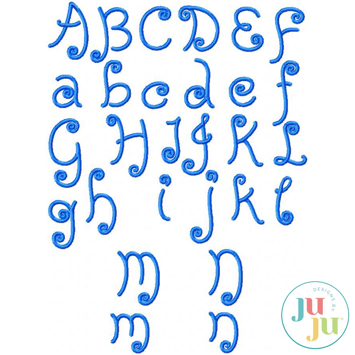 Girl Talk Satin Stitch Embroidery Font by Oma's Place | Machine Embroidery Designs by JuJu