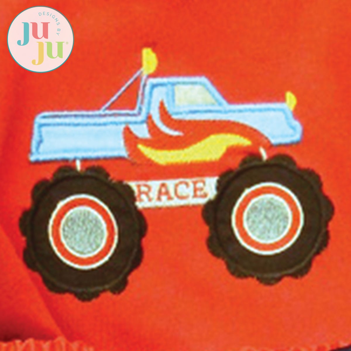 Applique Monster Truck Embroidery Set by Oma's Place | Machine Embroidery Designs by JuJu