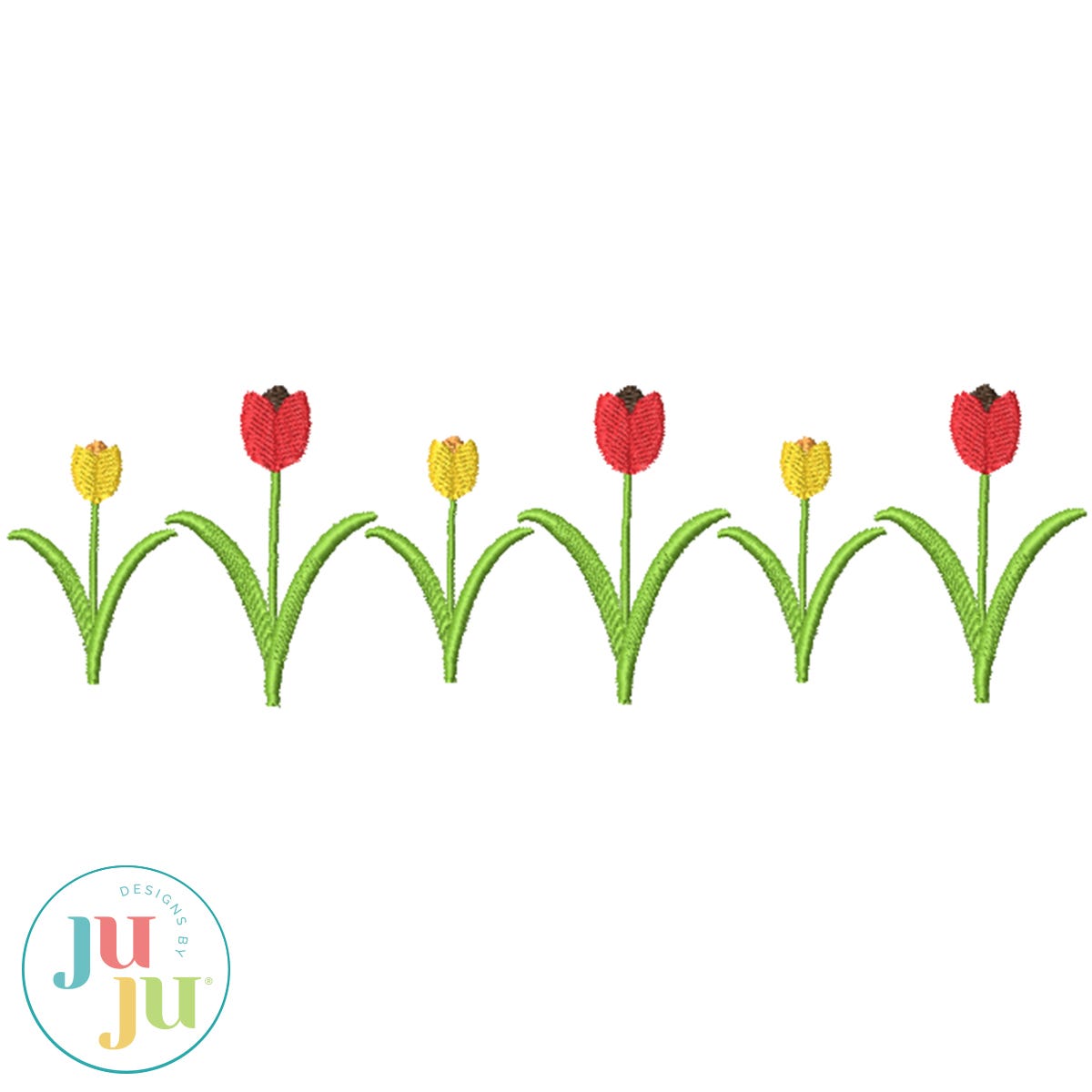 FREE Tulip Border by Oma's Place | Machine Embroidery Designs by JuJu