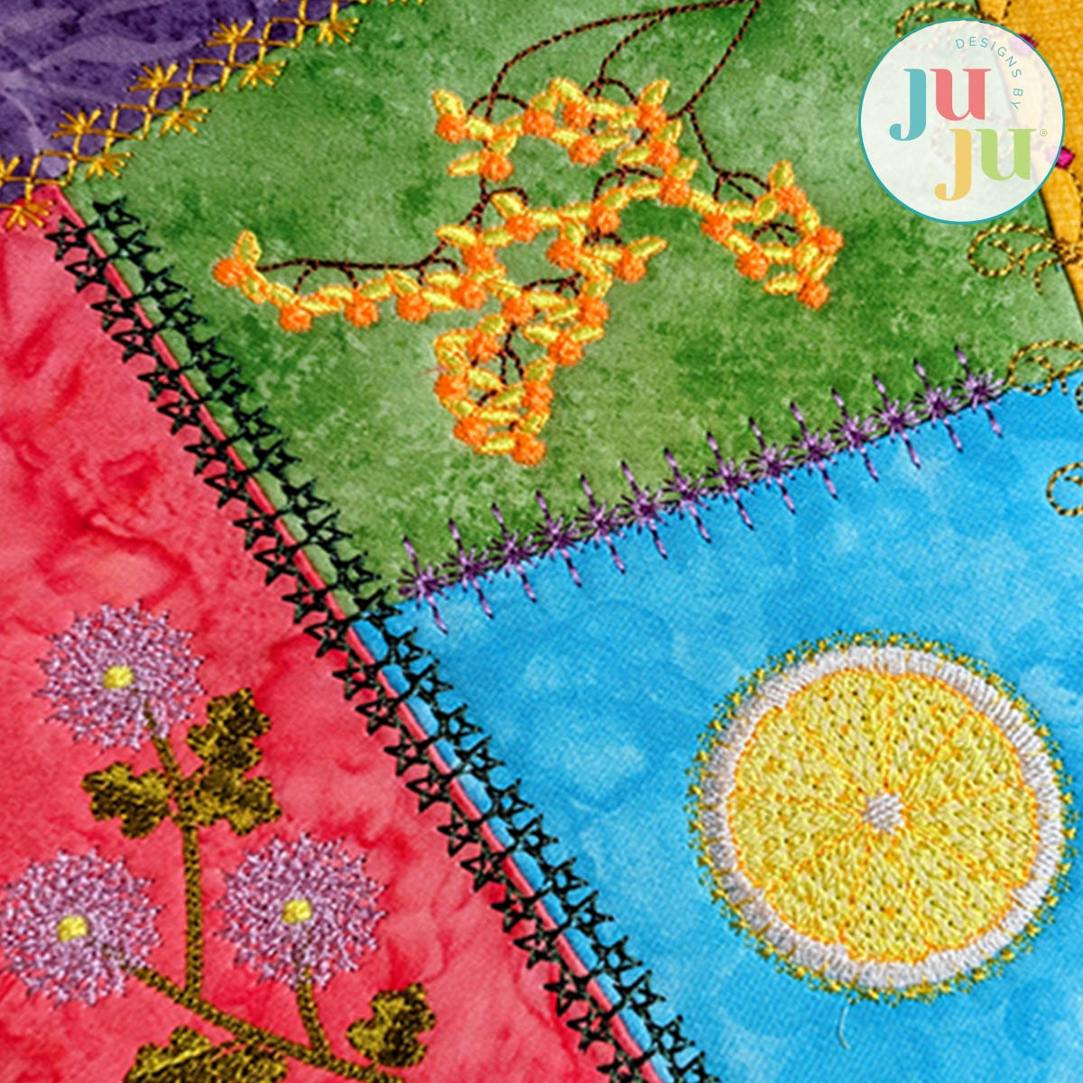 し*2様 TODAYFUL Embroidery Patchwork Trous In The Hoop Crazy Patch Blocks Project Series 2 Set 4 | Machine