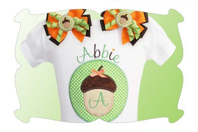 Acorn Patch Applique Alphabet | Machine Embroidery Designs by JuJu