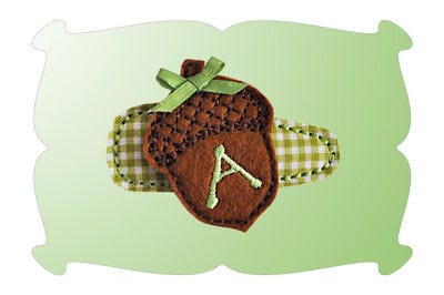Acorn Snap Clip Mini In The Hoop | Machine Embroidery Designs by JuJu