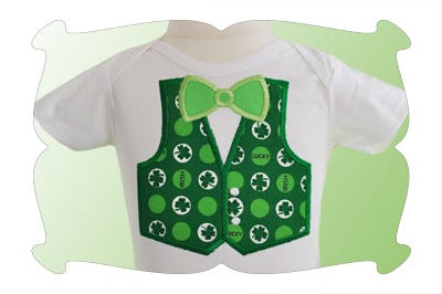 All Occasions Bow Tie and Vest Applique | Machine Embroidery Designs by JuJu