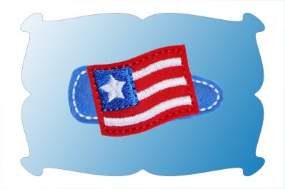 American Flag Snap Clip Mini In The Hoop | Machine Embroidery Designs by JuJu