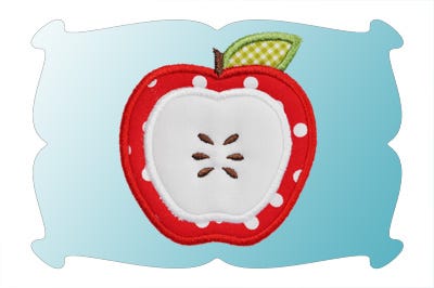 Apple Applique | Machine Embroidery Designs by JuJu