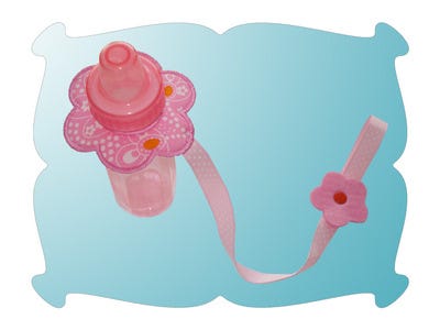 Flower and Ladybug Bottle Leash | Machine Embroidery Designs by JuJu