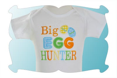 Big Egg Hunter Applique | Machine Embroidery Designs by JuJu