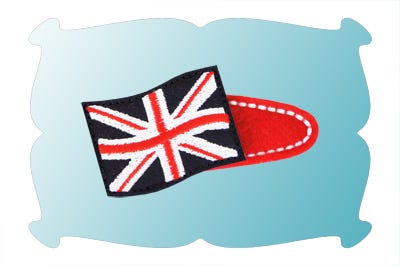 British Flag Snap Clip Mini In The Hoop | Machine Embroidery Designs by JuJu