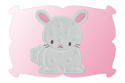 Bunny Applique | Machine Embroidery Designs by JuJu