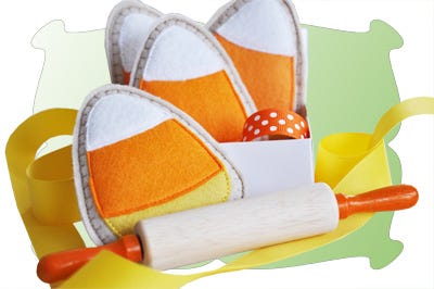 Candy Corn Felt Play Food Cookies In The Hoop | Machine Embroidery Designs by JuJu