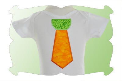 Carrot Tie Applique | Machine Embroidery Designs by JuJu
