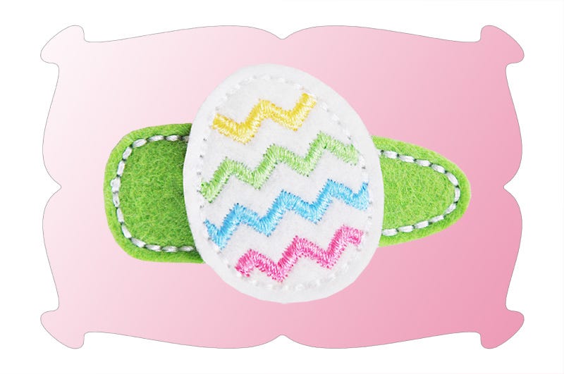 Chevron Easter Egg Felt Snap Clip Mini | Machine Embroidery Designs by JuJu