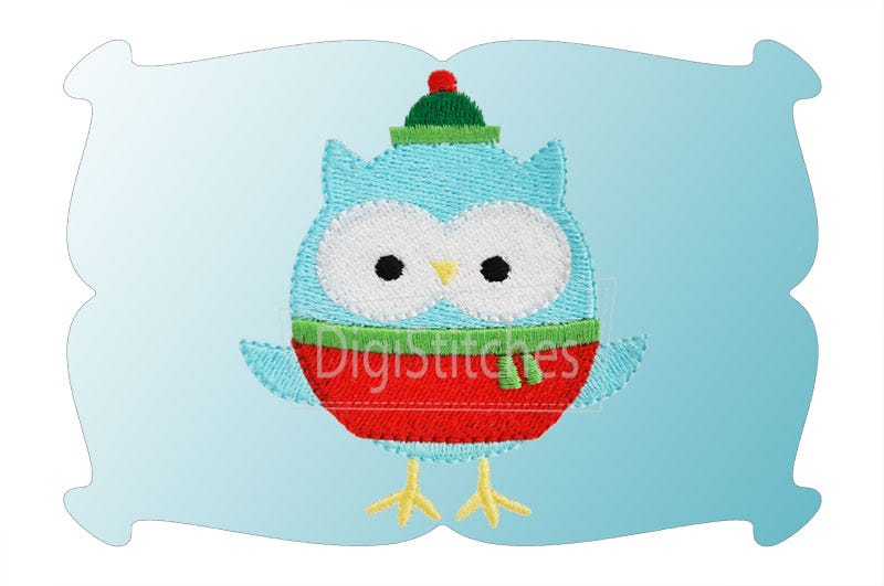 Christmas Owl Minis | Machine Embroidery Designs by JuJu