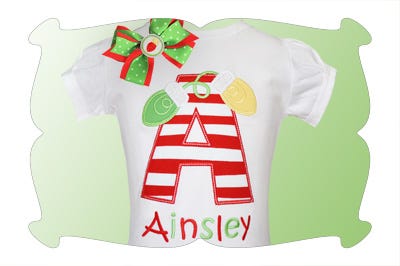 Christmas Lights Applique Alphabet | Machine Embroidery Designs by JuJu