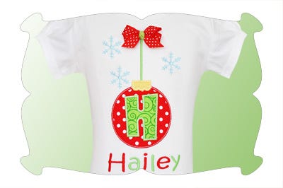 Christmas Ornament Applique Alphabet | Machine Embroidery Designs by JuJu