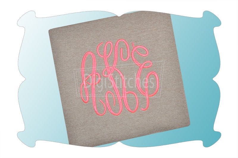 Circle Monogram Embroidery Font | Machine Embroidery Designs by JuJu