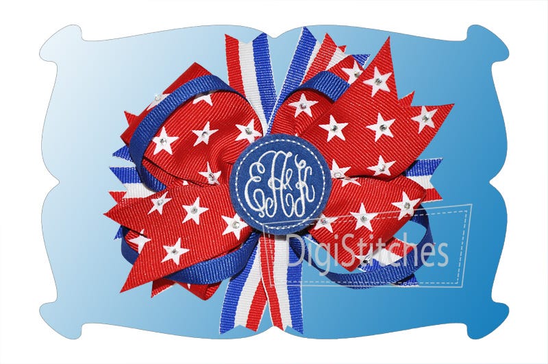 Circle Monogram Snap Clip Mini In The Hoop | Machine Embroidery Designs by JuJu