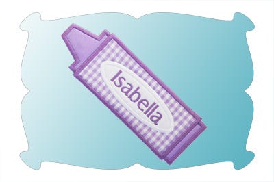 Crayon Applique | Machine Embroidery Designs by JuJu