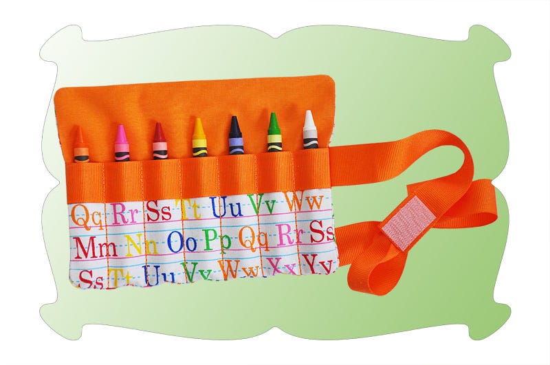 Crayon Roll In The Hoop | Machine Embroidery Designs by JuJu