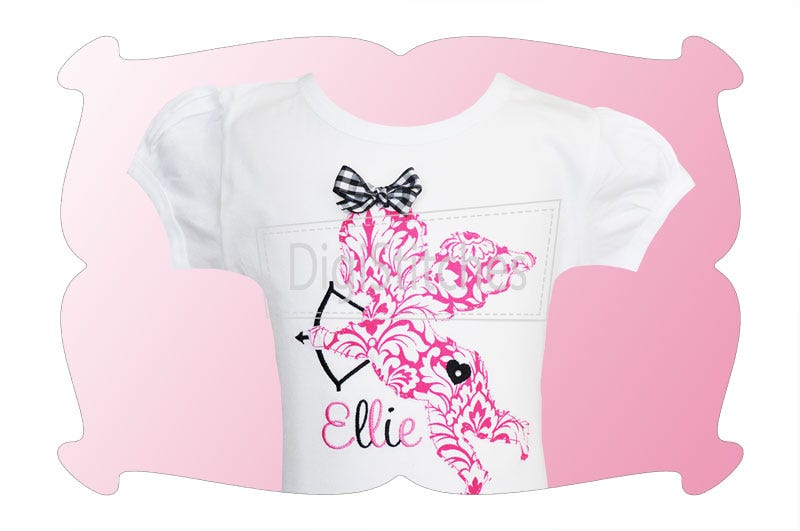 Cupid Silhouette Applique | Machine Embroidery Designs by JuJu