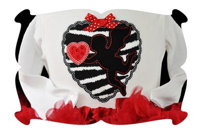Cupid and Heart Applique | Machine Embroidery Designs by JuJu