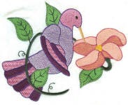 Sweet Hummingbirds Machine Embroidery Designs by JuJu