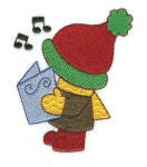 Merry Christmas Sunbonnet Sam Machine Embroidery Designs by JuJu