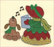 Sunbonnet Belles Christmas Machine Embroidery Designs by JuJu