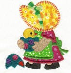 Easter Sunbonnets Applique Machine Embroidery Designs by JuJu 
