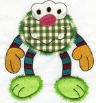 Monsters Under My Bed Applique Machine Embroidery Designs by JuJu 
