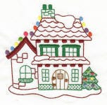 North Pole Village Colorwork Set 2 Machine Embroidery Designs by JuJu