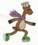 Funky Reindeer Machine Embroidery Designs by JuJu