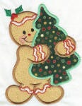 Holly Jolly Gingers Applique Machine Embroidery Designs by JuJu 