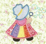 Jumbo Sunbonnet Sue Applique Machine Embroidery Designs by JuJu 