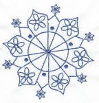 Simply Snowflakes Bluework Machine Embroidery Designs by JuJu